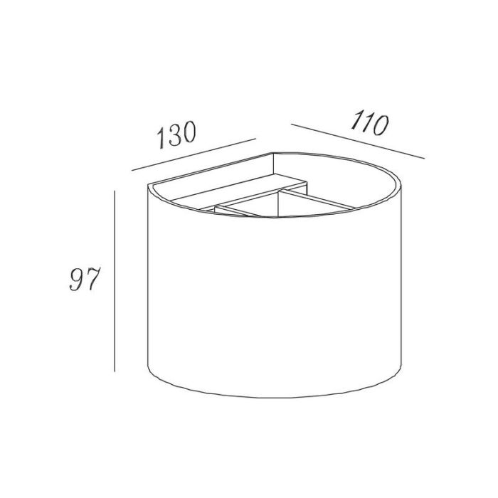 White wall light modern, Xio