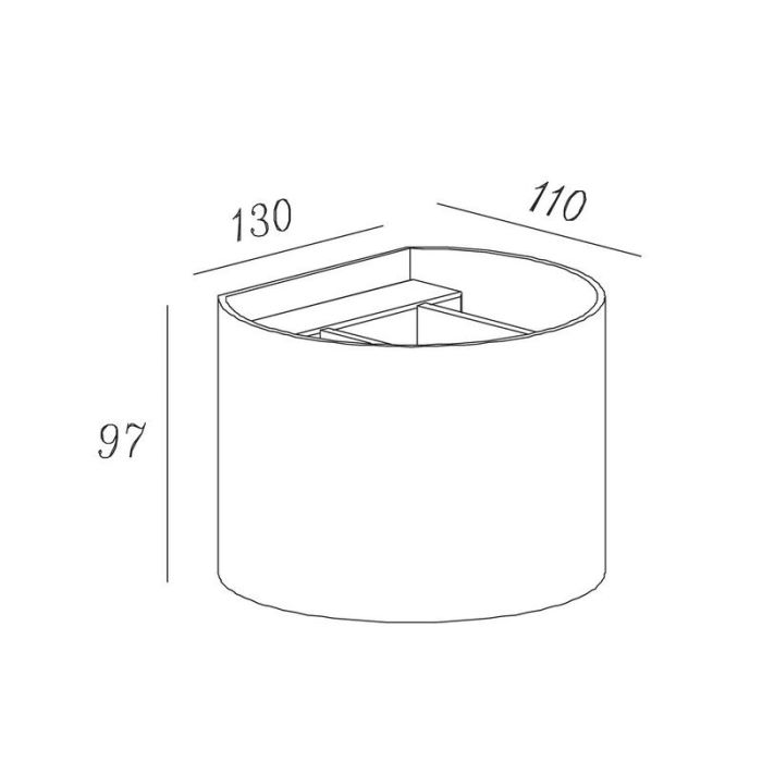 Grey up down wall light modern, Xio