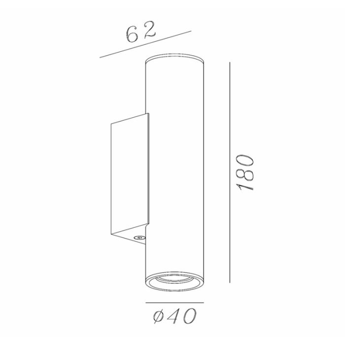 Grey up down wall light modern, Dupla