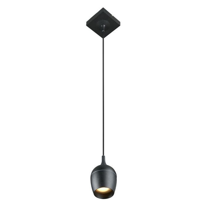 Black bathroom pendant light modern, Preston, IP44