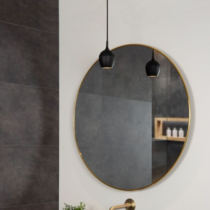 Black bathroom pendant light modern, Preston, IP44