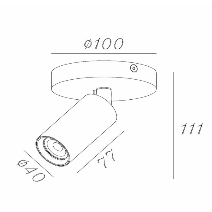 Brown ceiling spotlight modern, Ritmo