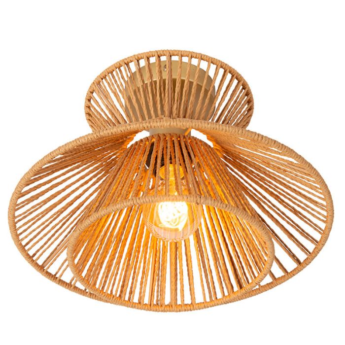 Rattan ceiling light brown, Tasman