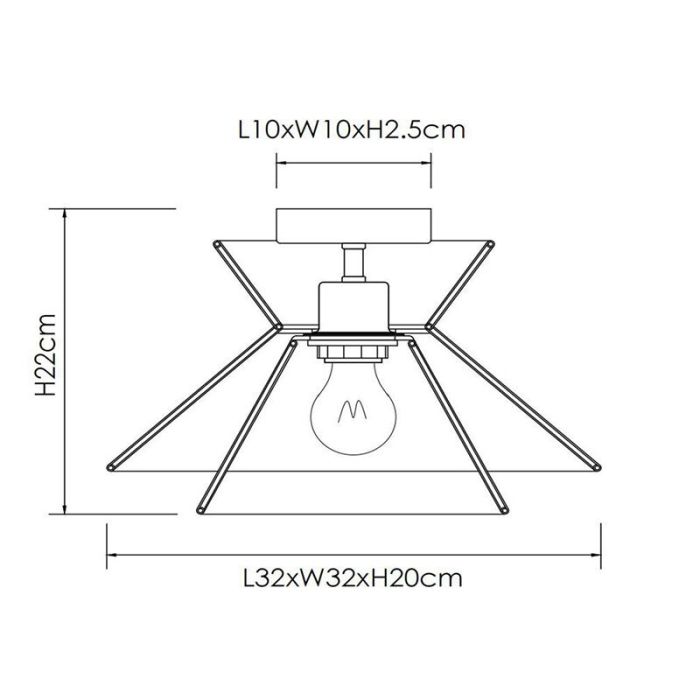 Rattan ceiling light brown, Tasman