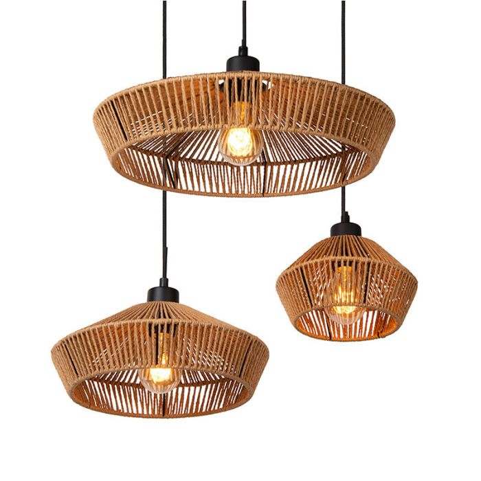 Rattan pendant light wood, Yunkai