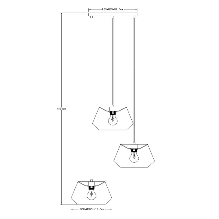 Black pendant light modern, Jessica