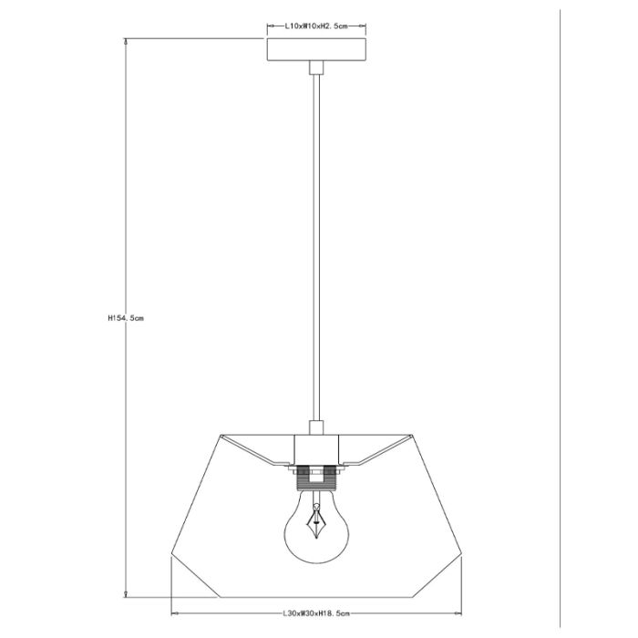 Black pendant light modern, Jessica