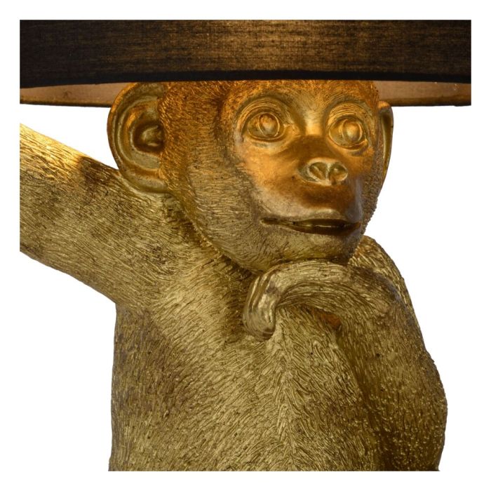 Golden table lamp retro, Extravaganza Chimp, with switch
