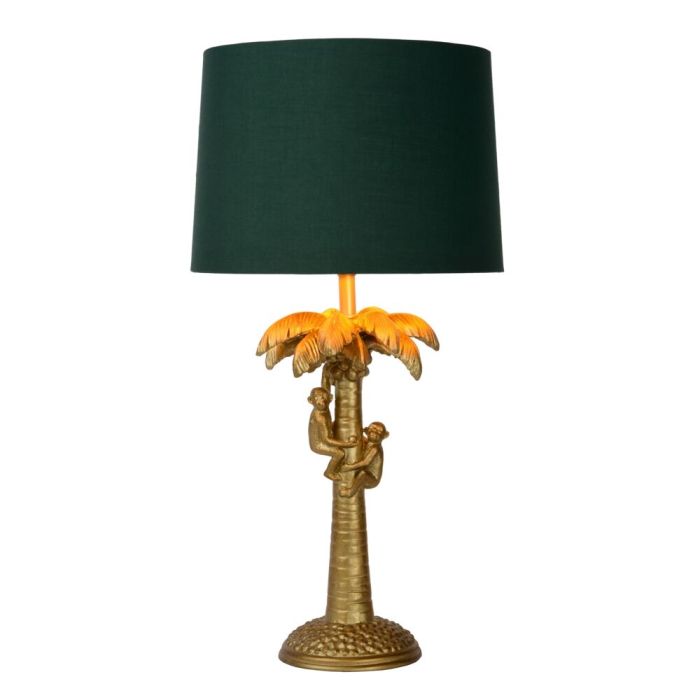 Golden table lamp retro, Extravaganza Coconut, with switch