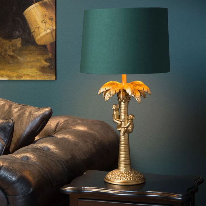 Golden table lamp retro, Extravaganza Coconut, with switch