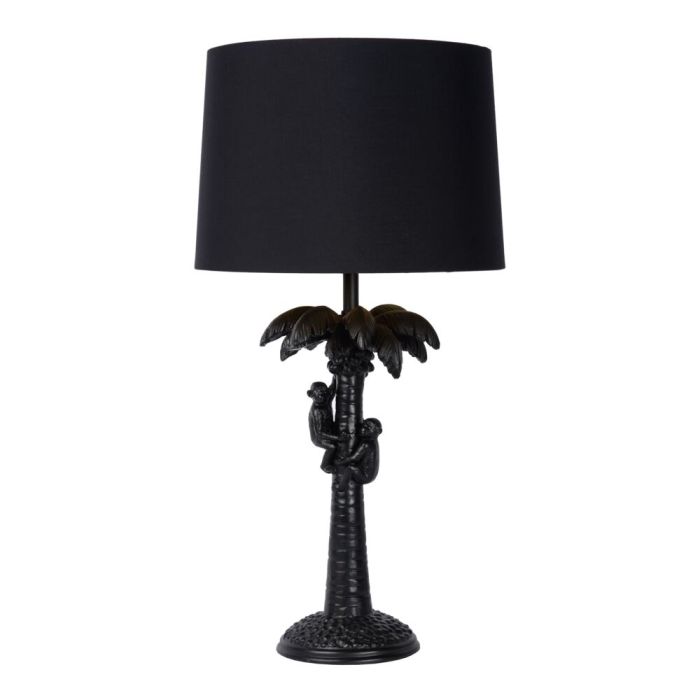 Black table lamp retro, Extravaganza Coconut, with switch