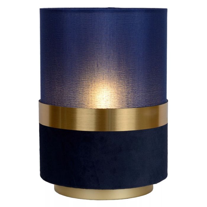 Blue table lamp retro, Tusse, with switch