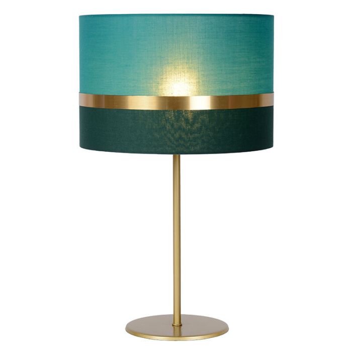 Green table lamp retro, Extravaganza Tusse, with switch