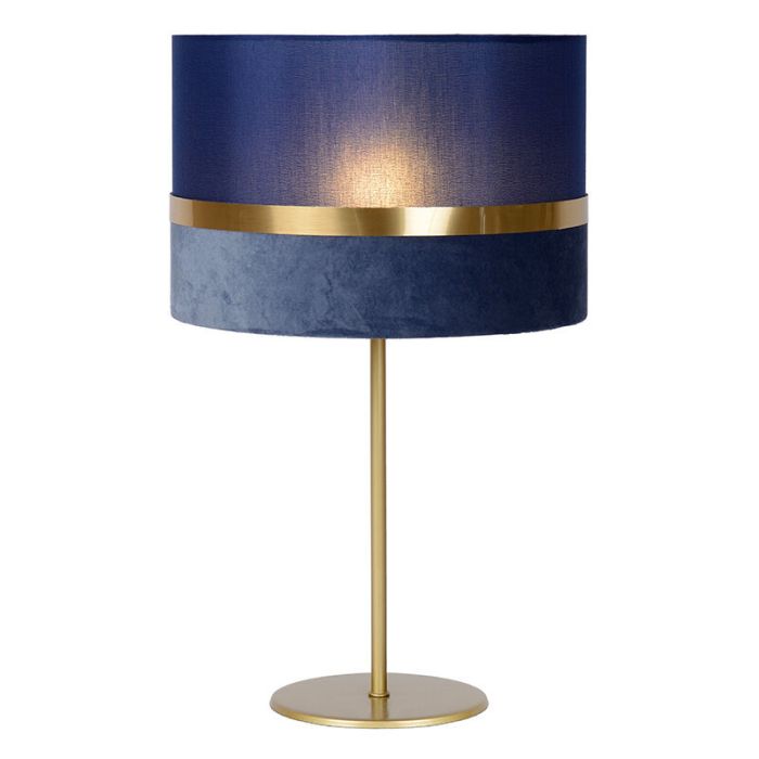 Blue table lamp retro, Extravaganza Tusse, with switch