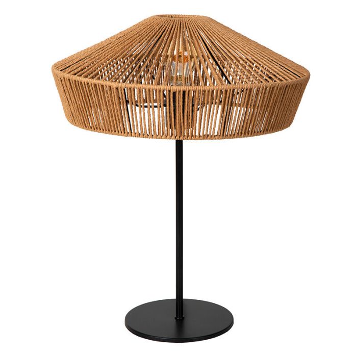 Rattan table lamp wood, Yunkai, with switch