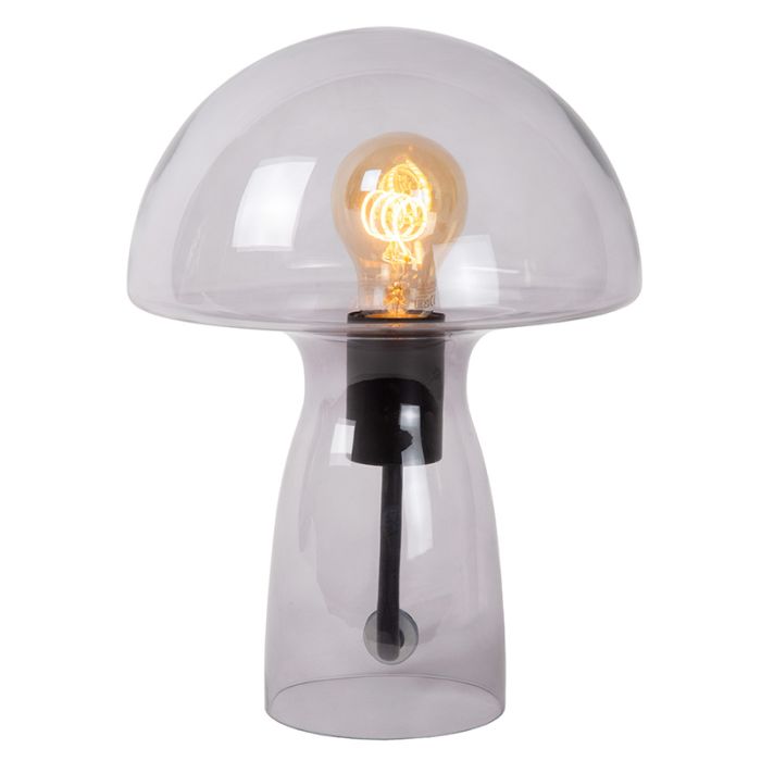 Grey table lamp modern, Fungo, with switch