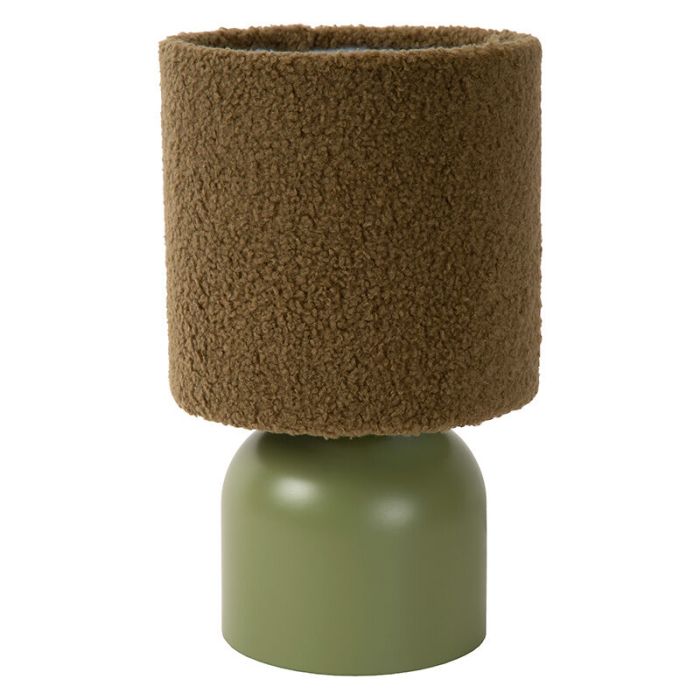 Green table lamp vintage, Woolly, with switch