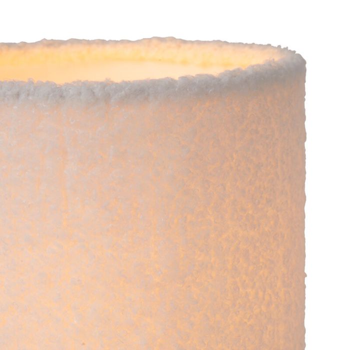 Beige table lamp vintage, Woolly, with switch