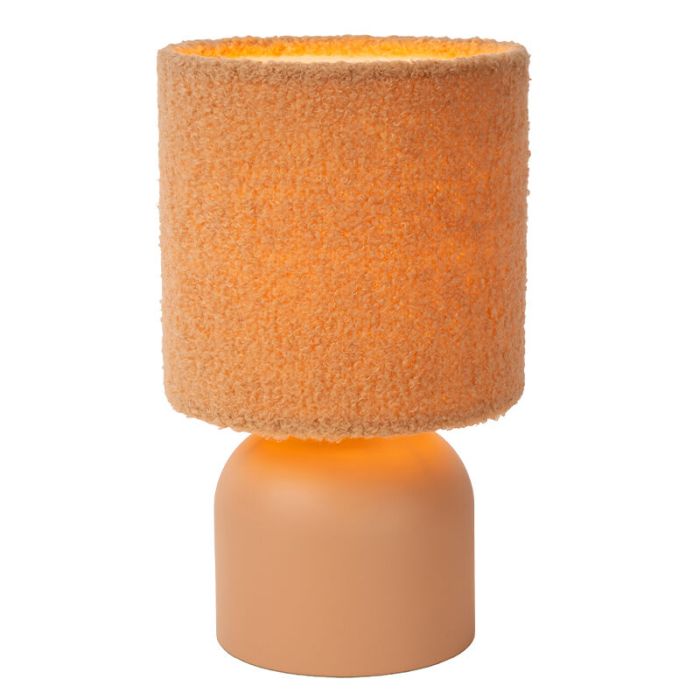 Yellow table lamp vintage, Woolly, with switch