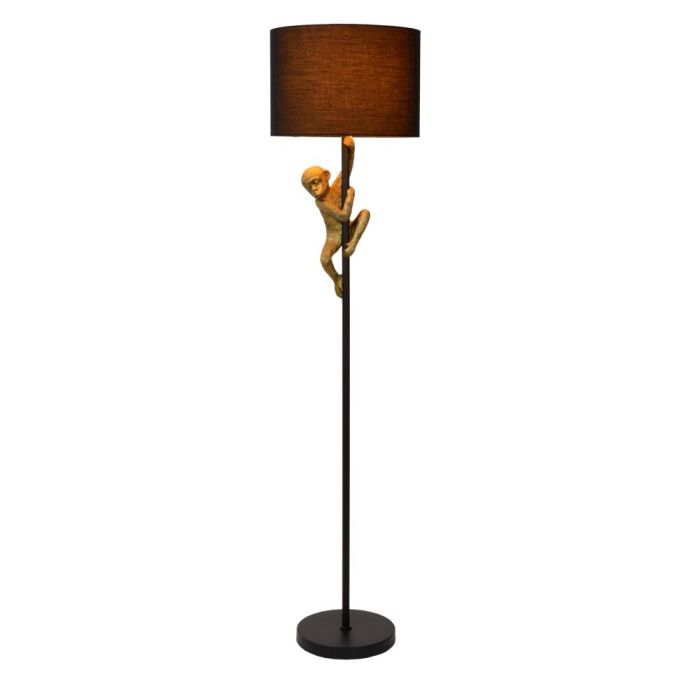 Golden floor lamp retro, Extravaganza Chimp, with switch