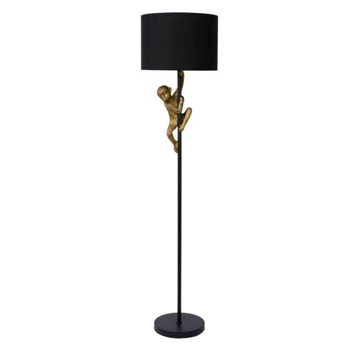 Golden floor lamp retro, Extravaganza Chimp, with switch