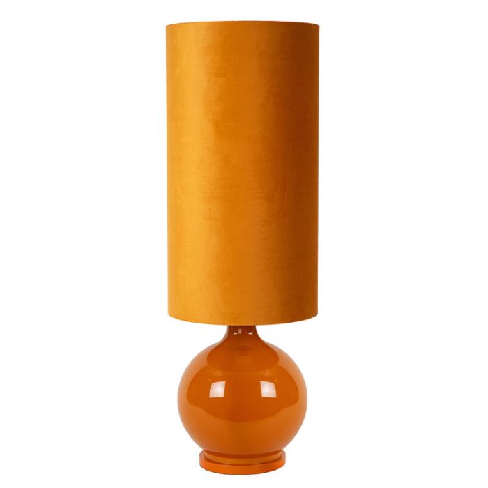 Yellow floor lamp retro, Esterad, with switch