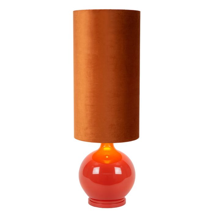 Orange floor lamp retro, Esterad, with switch