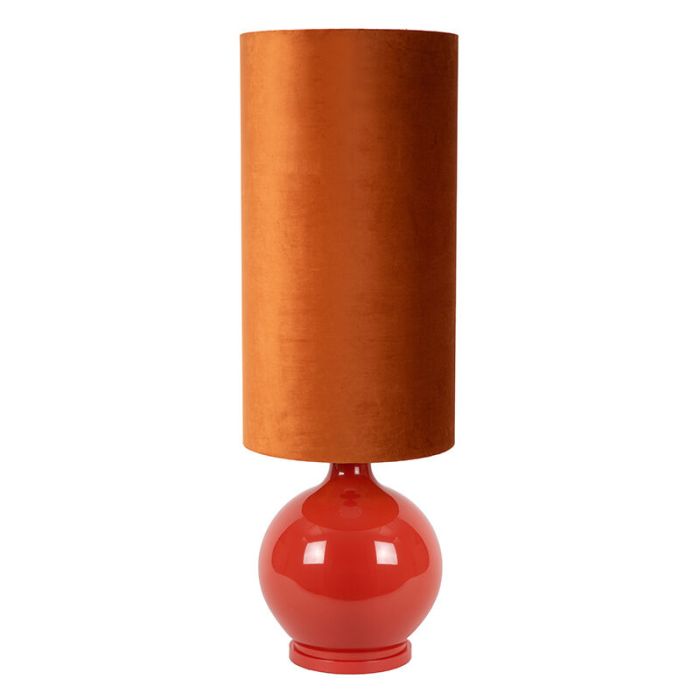 Orange floor lamp retro, Esterad, with switch