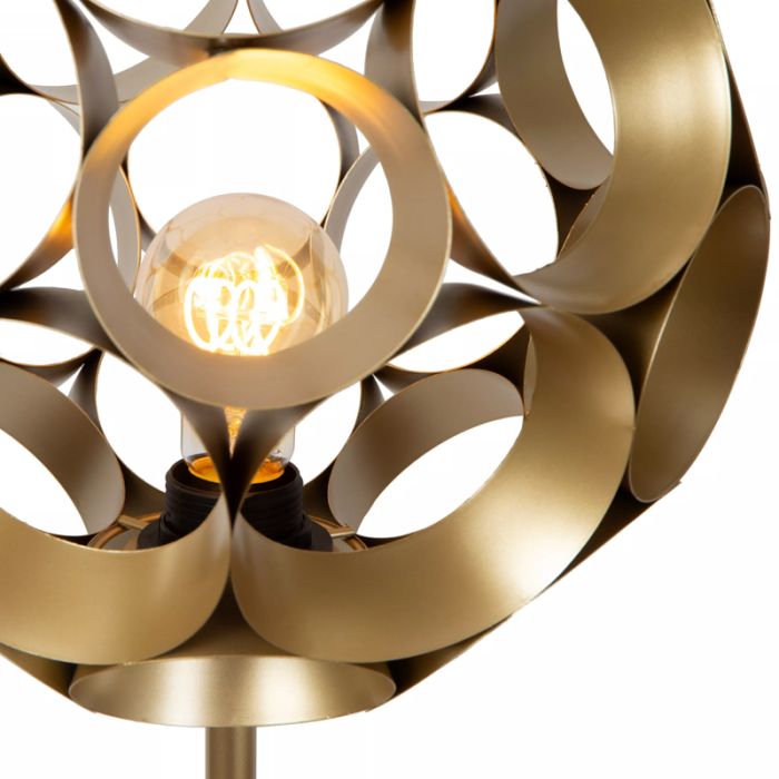 Golden floor lamp modern, Hannelore