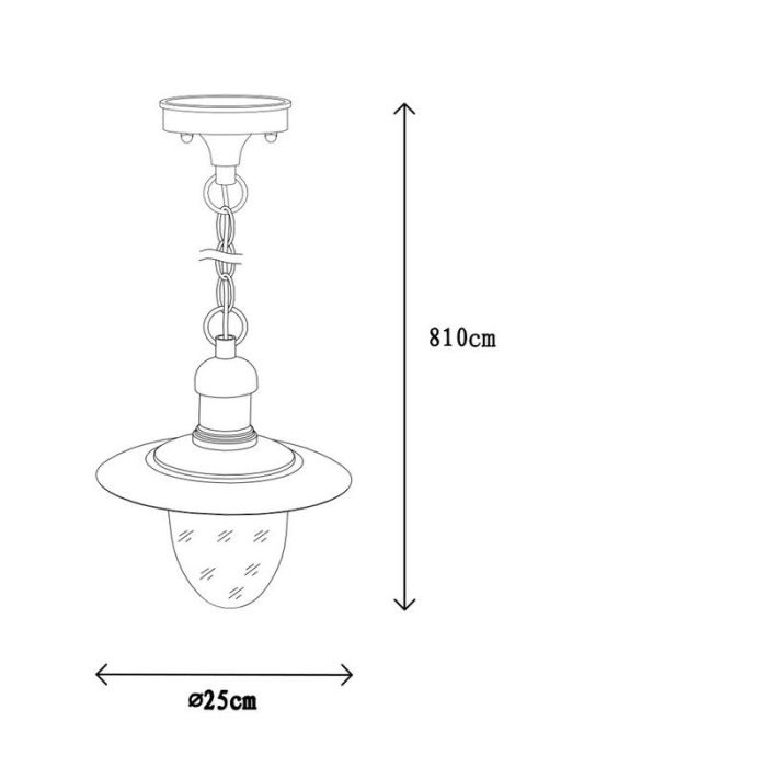 Black outdoor light rustic, Aruba, IP44
