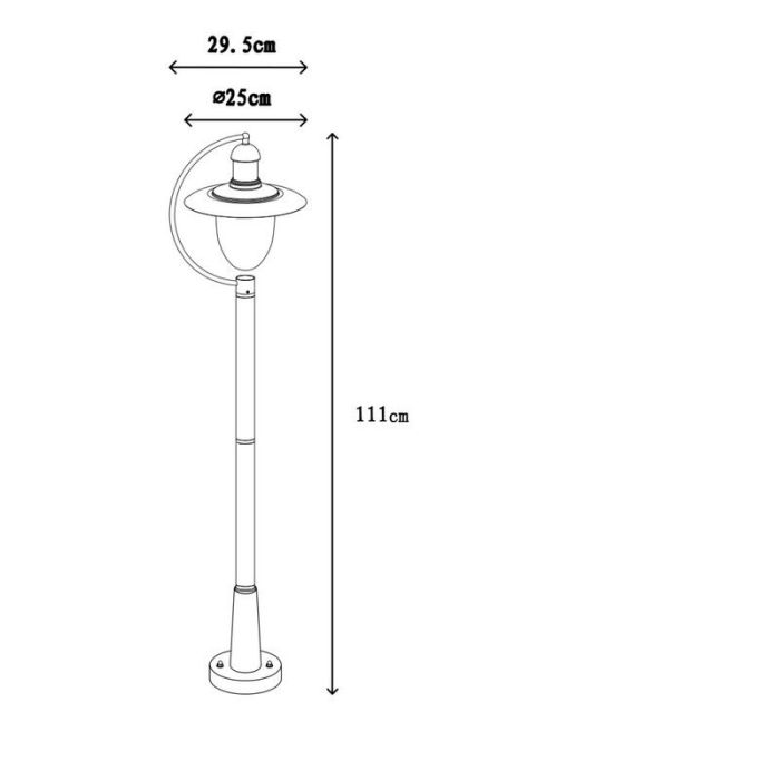 Rust Coloured outdoor light rustic, Aruba, IP44