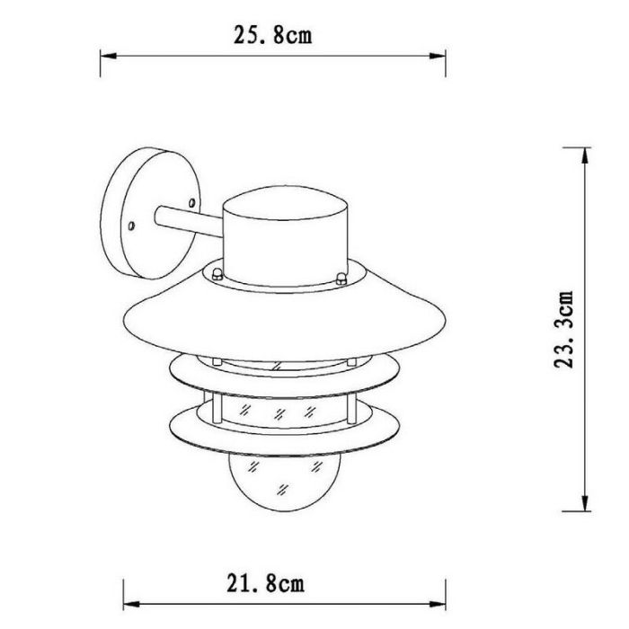 Chrome outdoor light modern, Zico, IP44