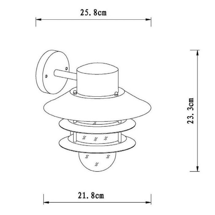 Black outdoor light modern, Zico, IP44