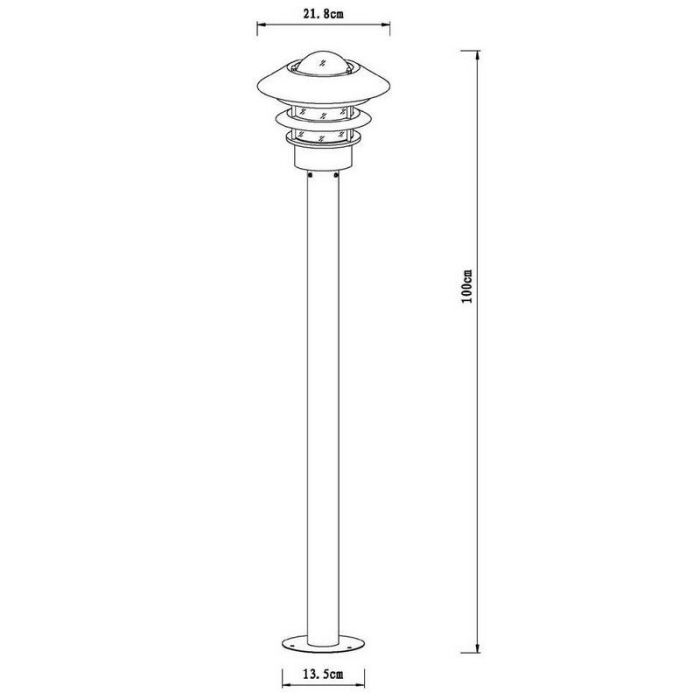 Black lamp post modern, Zico, IP44