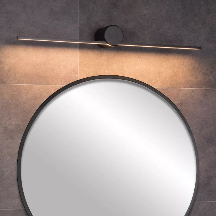 Black wall light modern, Mizar, 6W, 2700K LED, IP44