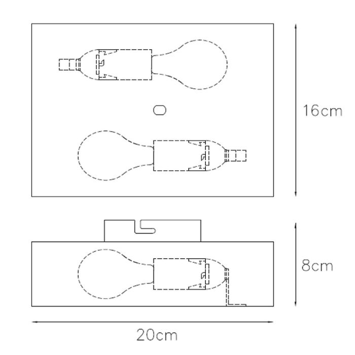 Brass up down wall light modern, Ovalis