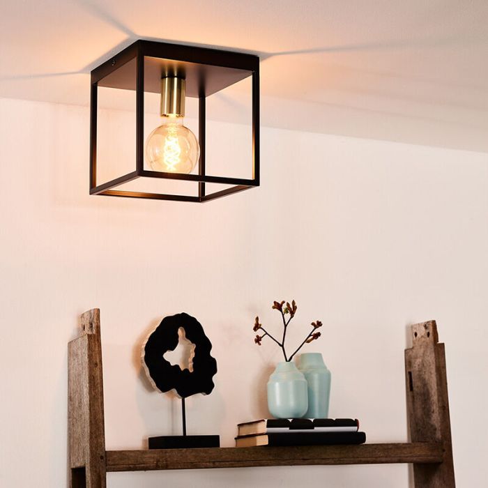 Golden flush ceiling light modern, Ruben