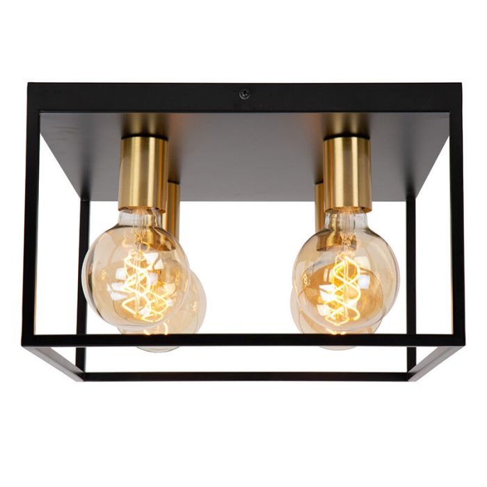 Black flush ceiling light modern, Ruben