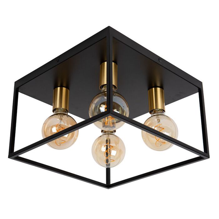 Black flush ceiling light modern, Ruben