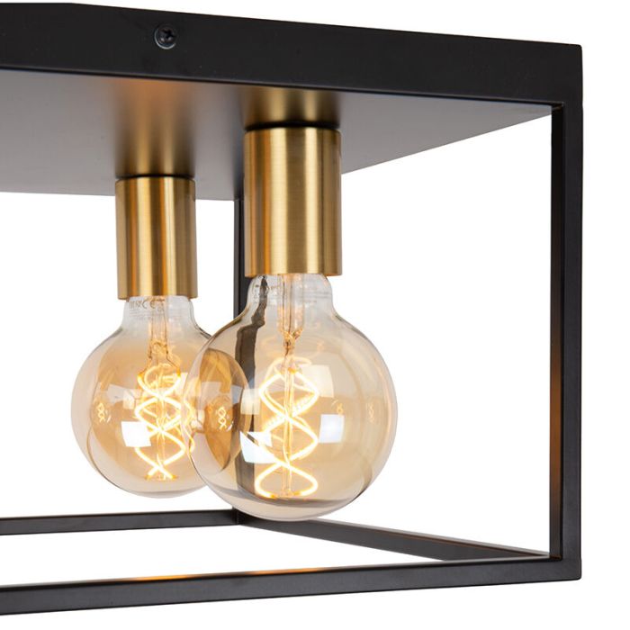 Black flush ceiling light modern, Ruben