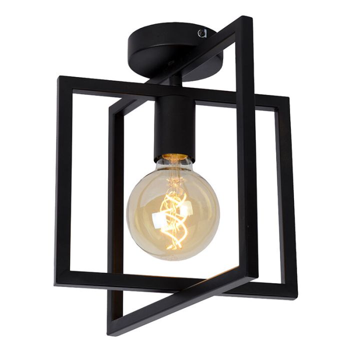 Black flush ceiling light modern, Luuk