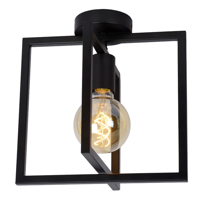 Black flush ceiling light modern, Luuk