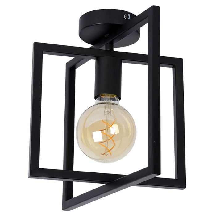 Black flush ceiling light modern, Luuk