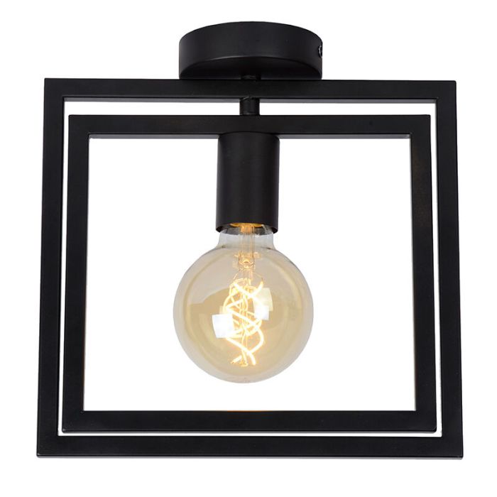 Black flush ceiling light modern, Luuk
