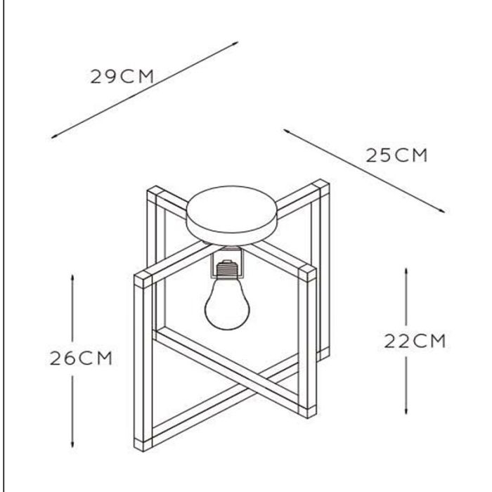 Black flush ceiling light modern, Luuk
