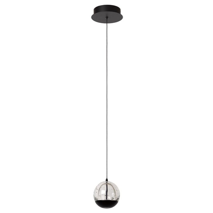Black pendant light modern, Sentubal, 6,3W, 2700K LED