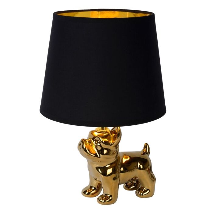 Golden table lamp retro, Extravaganza Sir Winston, with switch