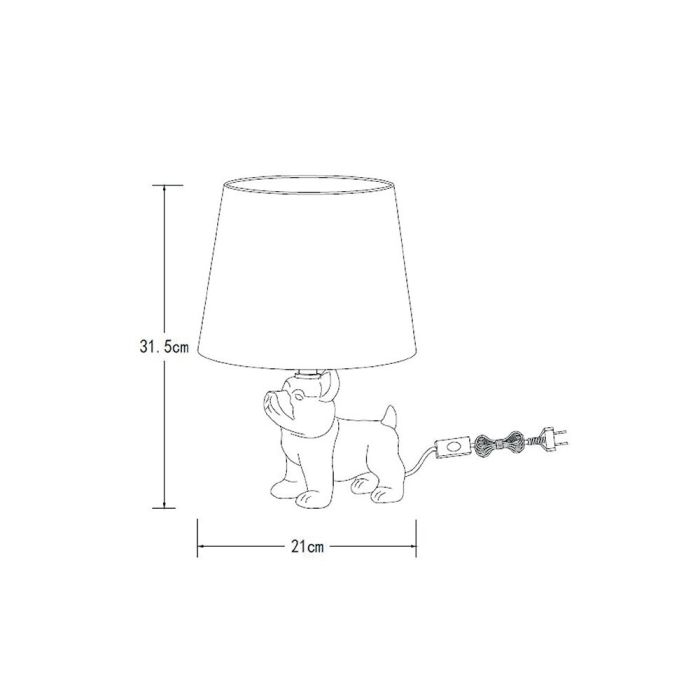Golden table lamp retro, Extravaganza Sir Winston, with switch