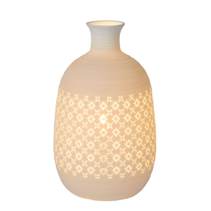 White table lamp retro, Tiesse, with switch