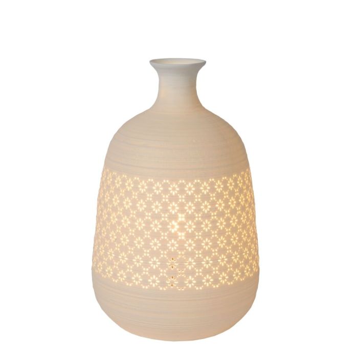 White table lamp retro, Tiesse, with switch
